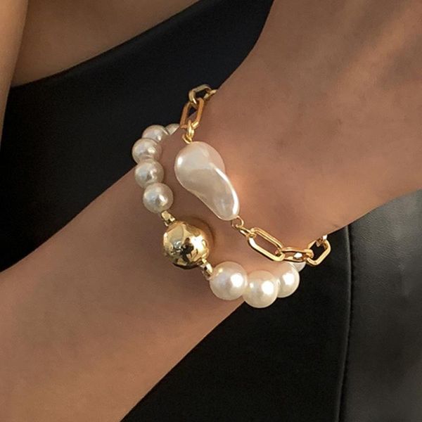 link, chain diezi elegant simple baroque imitation pearl bracelet sets for women multilayer beads bangles jewelry gifts, Black
link, chain diezi elegant simple baroque imitation pearl bracelet sets for women multilayer beads bangles jewelry gifts, Black
