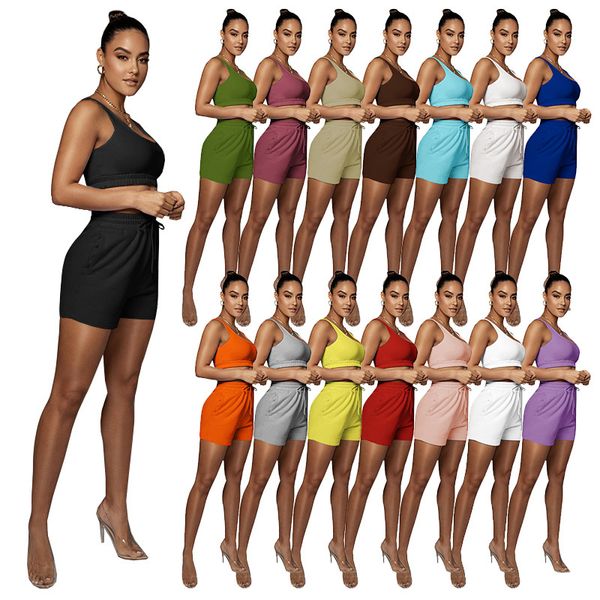 summer women tracksuits solid tank shorts suits plus size 2xl crop sweatsuits vest clothing cute jogger suit dhl 5175, Black
summer women tracksuits solid tank shorts suits plus size 2xl crop sweatsuits vest clothing cute jogger suit dhl 5175, Black