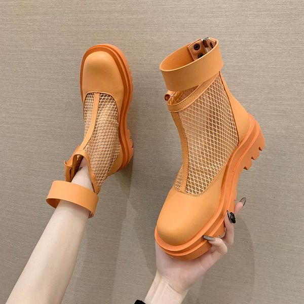 ladies fashion boots 2021 summer british style pure color thick-soled mesh breathable thin short large size 35-40., Black
ladies fashion boots 2021 summer british style pure color thick-soled mesh breathable thin short large size 35-40., Black