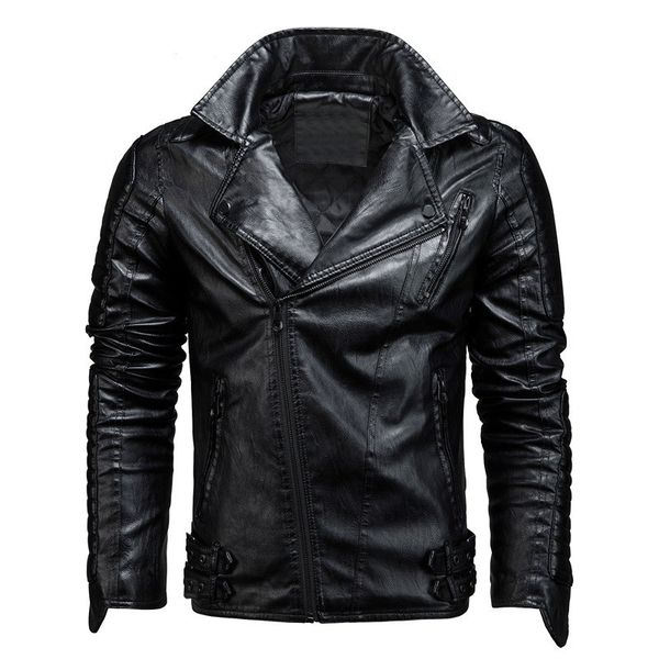 winter thick mens pu leather jacket classical motorcycle oblique zipper bomber jackets, Black
winter thick mens pu leather jacket classical motorcycle oblique zipper bomber jackets, Black