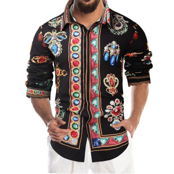 men's casual shirts 2021 autumn ethnic style fashion 3d printing long-sleeved shirt plus size loose men flower tide, White;black
men's casual shirts 2021 autumn ethnic style fashion 3d printing long-sleeved shirt plus size loose men flower tide, White;black