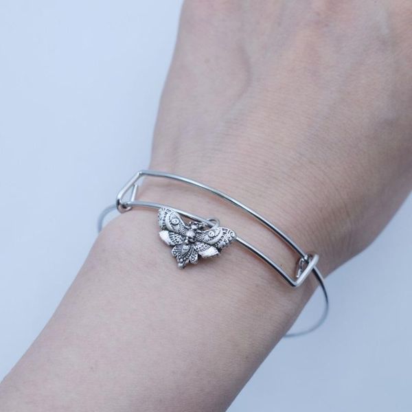 link, chain simple adjustable death head skull moth pendant bracelet gothic halloween mystery jewelry, Black
link, chain simple adjustable death head skull moth pendant bracelet gothic halloween mystery jewelry, Black