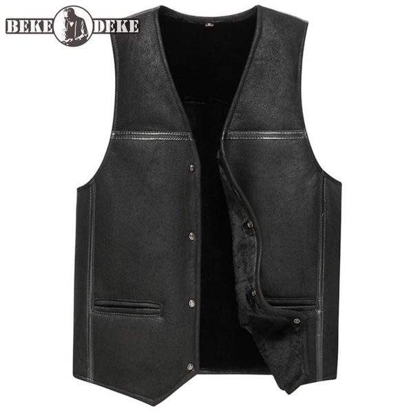 men's vests business casual mens genuine leather waistcoat winter warm cashmere lining suit vest slim fit single breasted sleeveless ja, Black;white
men's vests business casual mens genuine leather waistcoat winter warm cashmere lining suit vest slim fit single breasted sleeveless ja, Black;white