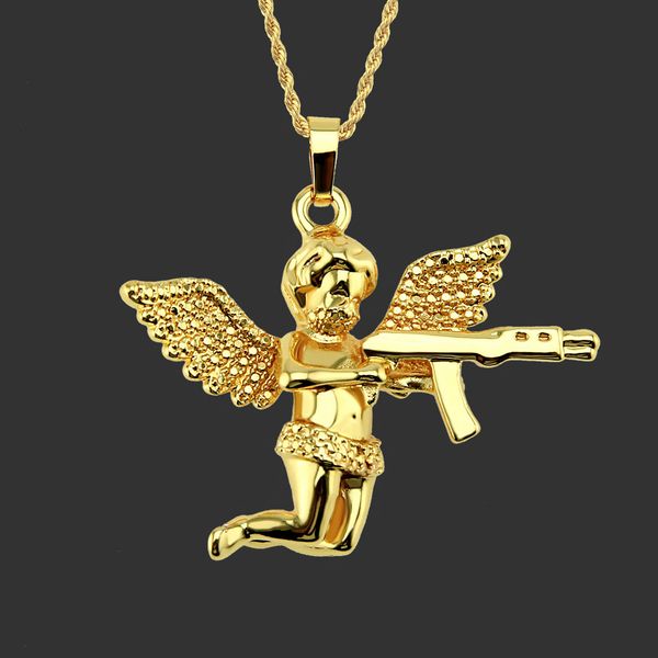amulet neck pendants hip hop accessories revengeangel angel pendant trendy men's necklace, Silver
amulet neck pendants hip hop accessories revengeangel angel pendant trendy men's necklace, Silver