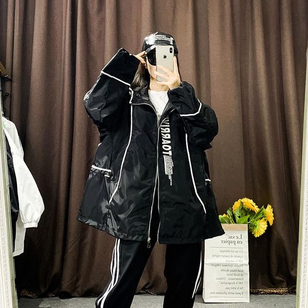 women's trench coats casual letter printed hooded waist fashion coat women 2021 spring autumn personality windbreakerb312, Tan;black
women's trench coats casual letter printed hooded waist fashion coat women 2021 spring autumn personality windbreakerb312, Tan;black