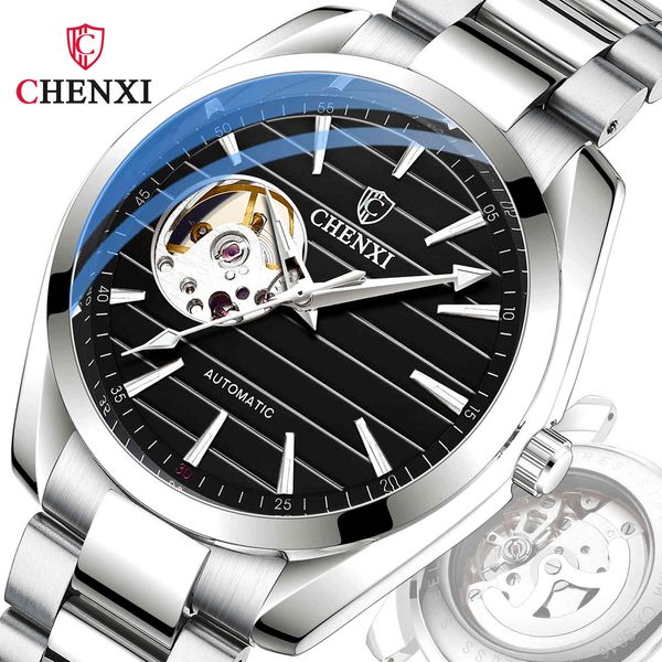 wrist watch chenxi business men's hollow mechanical automatic waterproof, Slivery;brown
wrist watch chenxi business men's hollow mechanical automatic waterproof, Slivery;brown