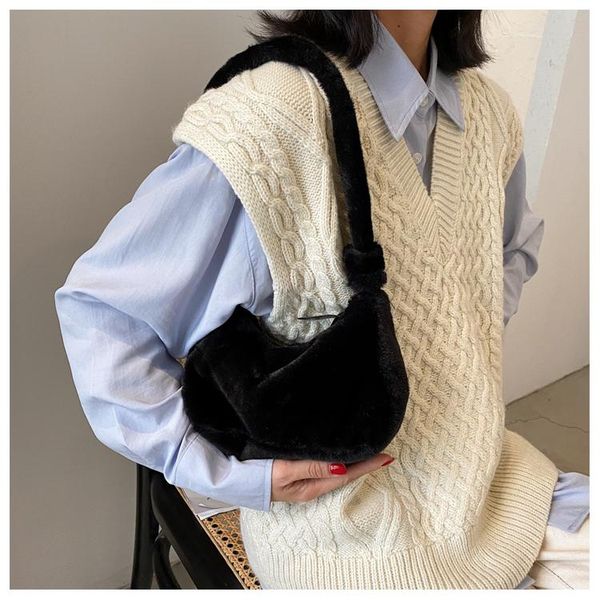 solid color women plush purse handbags winter fashion ladies hobos small shoulder bags vintage fluffy female tote underarm bag
solid color women plush purse handbags winter fashion ladies hobos small shoulder bags vintage fluffy female tote underarm bag