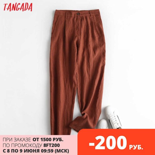 tangada fashion women 100% linen suit pants trousers pockets buttons office lady pants pantalon 6d55 210609, Black;white
tangada fashion women 100% linen suit pants trousers pockets buttons office lady pants pantalon 6d55 210609, Black;white