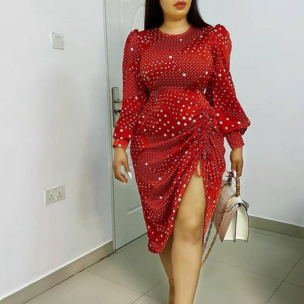 casual dresses women parff sleeve polka dot dress elegant twist slit evening party, Black;gray
casual dresses women parff sleeve polka dot dress elegant twist slit evening party, Black;gray