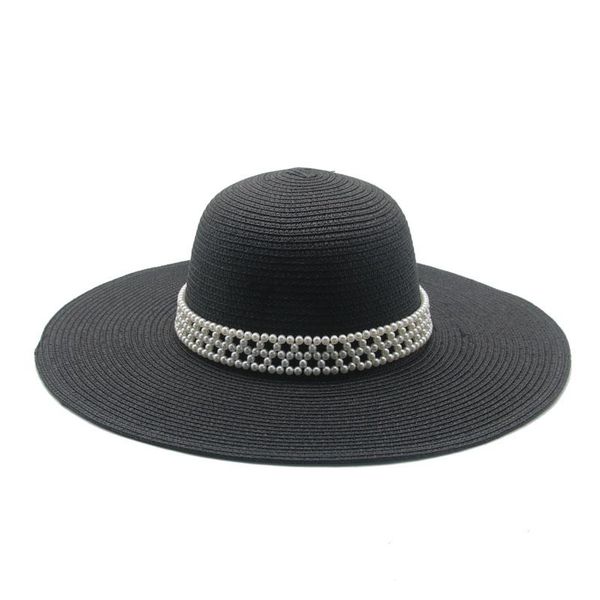 wide brim hats summer women sun protection pearl band luxury big 11cm round outdoor casual white black men, Blue;gray
wide brim hats summer women sun protection pearl band luxury big 11cm round outdoor casual white black men, Blue;gray