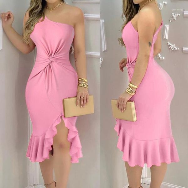 casual dresses fashion women dress skinny one shoulder adults sleeveless solid color twist knot ruffle 1-piece tight pencil, Black;gray
casual dresses fashion women dress skinny one shoulder adults sleeveless solid color twist knot ruffle 1-piece tight pencil, Black;gray