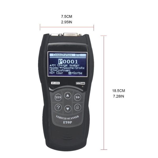 code readers & scan tools professional obd2 eobd diagnostic tool vs890 multi-language obd scanner tester b36b
code readers & scan tools professional obd2 eobd diagnostic tool vs890 multi-language obd scanner tester b36b