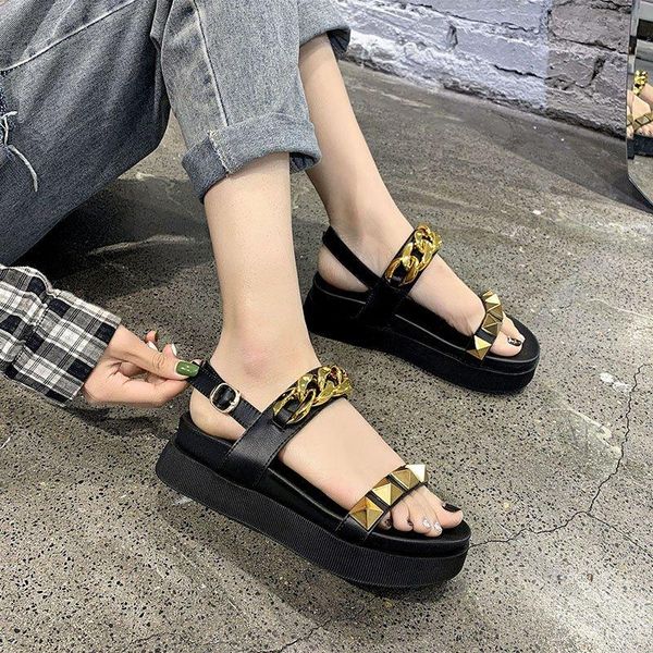 platform sandals women open toe metal chain shoes summer casual beach outdoor thick sole black beige
platform sandals women open toe metal chain shoes summer casual beach outdoor thick sole black beige