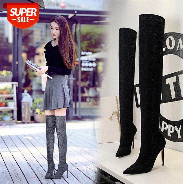 125-2 european and american style fashion shiny sequin stretch cloth nightclub slim pointed toe over the knee high-heeled boots #ir4g
125-2 european and american style fashion shiny sequin stretch cloth nightclub slim pointed toe over the knee high-heeled boots #ir4g