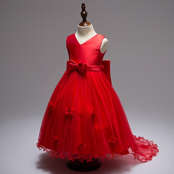 girl's dresses fashion v-neck wedding flower girls lace for children birthday party trailing with bow infanty vestido, Red;yellow
girl's dresses fashion v-neck wedding flower girls lace for children birthday party trailing with bow infanty vestido, Red;yellow