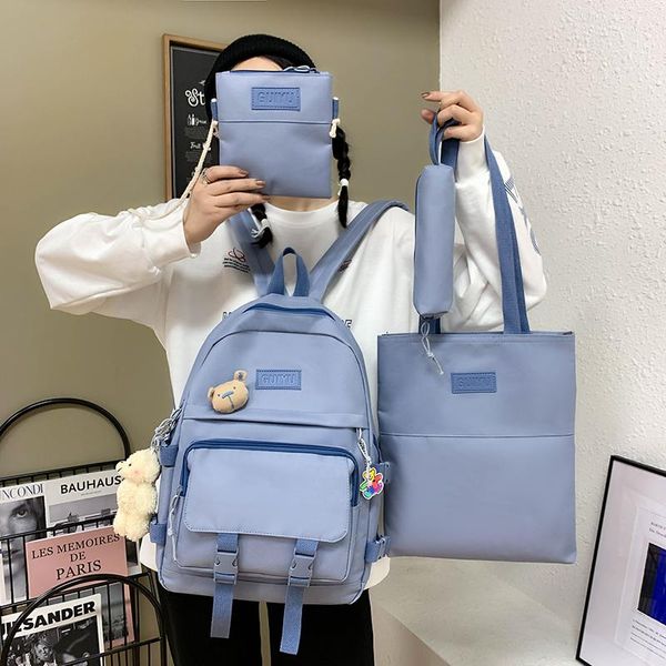 school bags 4 pcs set backpack casual bag for teenage girls women kawaii shoulder student kids mochilas
school bags 4 pcs set backpack casual bag for teenage girls women kawaii shoulder student kids mochilas
