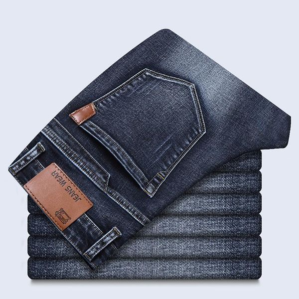 men's jeans richkeda store 2021 business fashion autumn winter classic style brand straight pants thick elastictrousers, Blue
men's jeans richkeda store 2021 business fashion autumn winter classic style brand straight pants thick elastictrousers, Blue