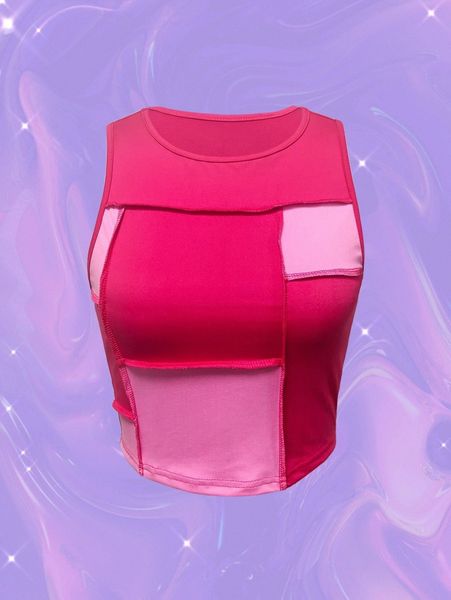 patchwork colorblock crop tank i9uu#, White
patchwork colorblock crop tank i9uu#, White