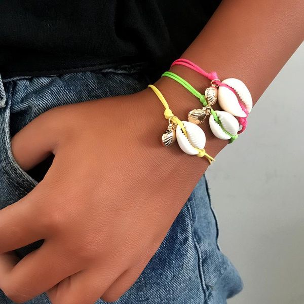 charm bracelets women's bracelet simple shell braided strings traditional lucky multicolor three-piece accessories, Golden;silver
charm bracelets women's bracelet simple shell braided strings traditional lucky multicolor three-piece accessories, Golden;silver