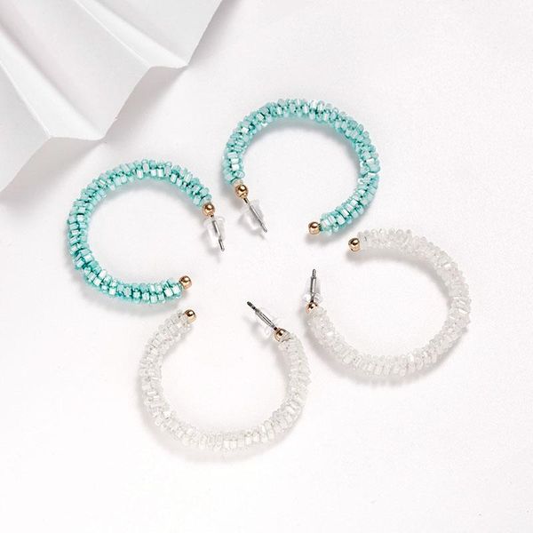 hoop & huggie 2021 bohemia opening earrings seed beads earring blue white round yoga jewelry beach accessories friend brazalete, Golden;silver
hoop & huggie 2021 bohemia opening earrings seed beads earring blue white round yoga jewelry beach accessories friend brazalete, Golden;silver