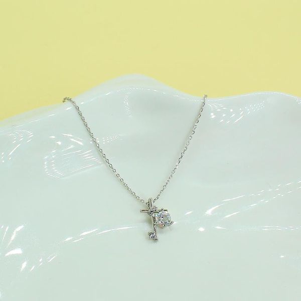 pendant necklaces fashion female cross pendants drop white gold color zircon necklace jewelry for men/women wholesale, Silver
pendant necklaces fashion female cross pendants drop white gold color zircon necklace jewelry for men/women wholesale, Silver