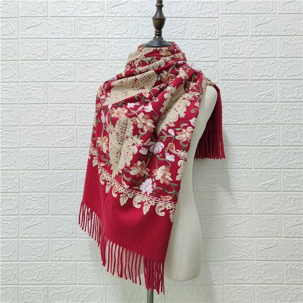 scarves 2021 autumn and winter national style embroidered cashmere scarf women's tassel thickened warm shawl, Blue;gray
scarves 2021 autumn and winter national style embroidered cashmere scarf women's tassel thickened warm shawl, Blue;gray
