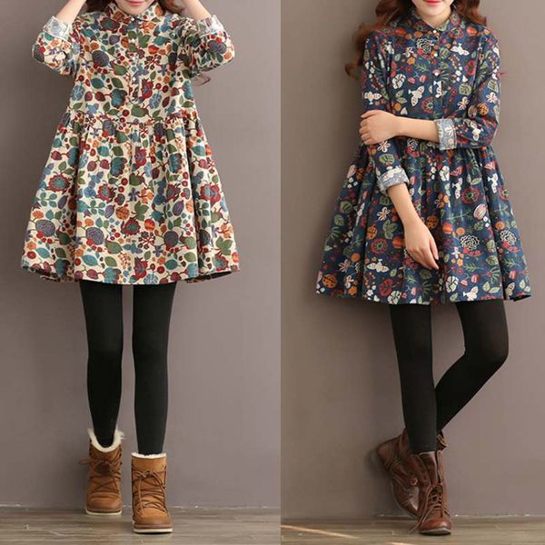 s-5xl celmia bohemian floral print dress women vintage mini dresses 2021 fashion long sleeve pleated shirt vestidos plus size, Black;gray
s-5xl celmia bohemian floral print dress women vintage mini dresses 2021 fashion long sleeve pleated shirt vestidos plus size, Black;gray