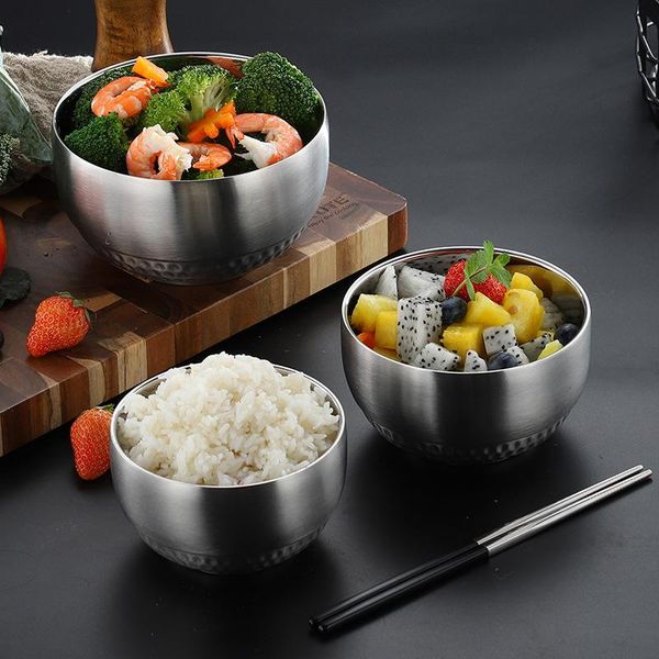 bowls 304 stainless steel double layer round bowl thicken home korean noodles ramen dinner tableware kitchen utensils
bowls 304 stainless steel double layer round bowl thicken home korean noodles ramen dinner tableware kitchen utensils