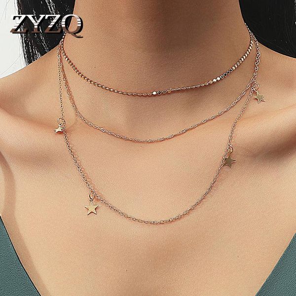 pendant necklaces zyzq ins temperament super simple metal star necklace for women fashion personality long sweater chain elegant female jewe, Silver
pendant necklaces zyzq ins temperament super simple metal star necklace for women fashion personality long sweater chain elegant female jewe, Silver