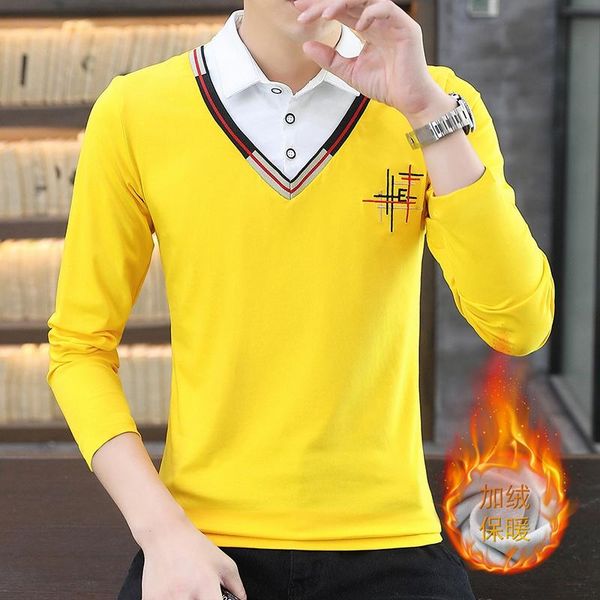 men's sweaters fake two long-sleeved t-shirts lapels with fleece and thick autumn winter shirt collar thermal underwear 21 teenagers, White;black
men's sweaters fake two long-sleeved t-shirts lapels with fleece and thick autumn winter shirt collar thermal underwear 21 teenagers, White;black