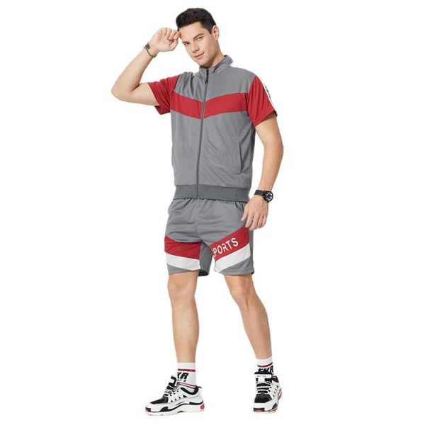 men's tracksuits 2021 summer male youth casual trend short-sleeved suit fashion simple loose sportswear, Gray
men's tracksuits 2021 summer male youth casual trend short-sleeved suit fashion simple loose sportswear, Gray