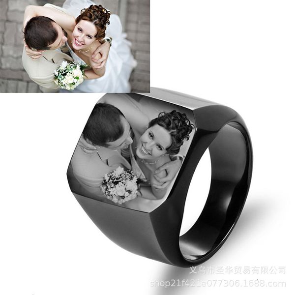 accessories: stainless flat ring, simple titanium steel square ring engraving po, Silver
accessories: stainless flat ring, simple titanium steel square ring engraving po, Silver