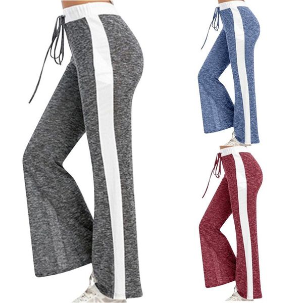 women's leggings woman fashion casual splicing seamless wide leg leisure movement drawstring pants pantalones de mujer, Black
women's leggings woman fashion casual splicing seamless wide leg leisure movement drawstring pants pantalones de mujer, Black