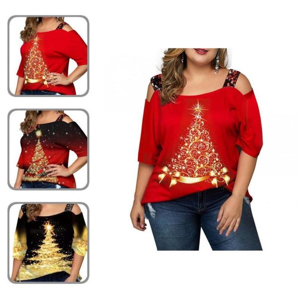 women's blouses & shirts pullover blouse soft xmas pattern no odor off shoulder summer for dating wear, White
women's blouses & shirts pullover blouse soft xmas pattern no odor off shoulder summer for dating wear, White