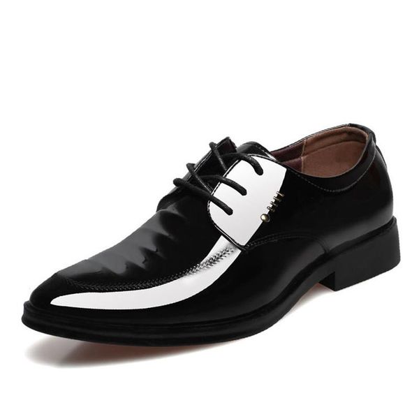 dress shoes patent leather men business oxfords fashion wedding party male lace up office formal footwear 38-44, Black
dress shoes patent leather men business oxfords fashion wedding party male lace up office formal footwear 38-44, Black