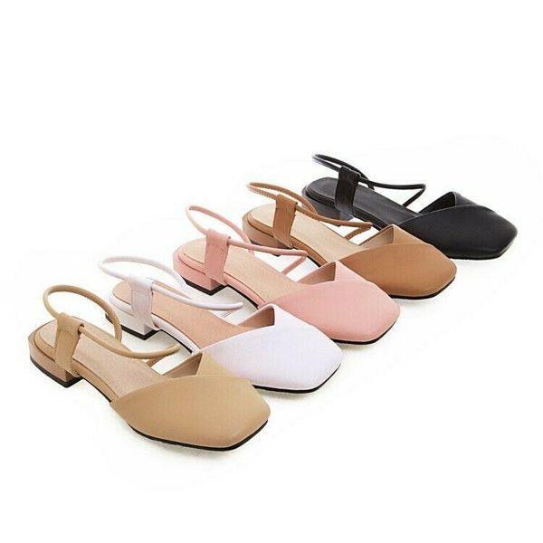 sandals size us 4-14 womens square toe slingback flats low heel slip on ol shoes, Black
sandals size us 4-14 womens square toe slingback flats low heel slip on ol shoes, Black