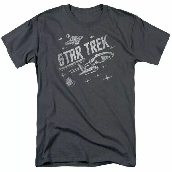 star trek through space t shirt licensed sci-fi tv classic tee new charcoal, White;black
star trek through space t shirt licensed sci-fi tv classic tee new charcoal, White;black