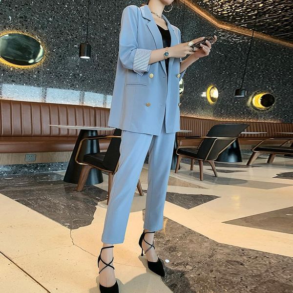 women's two piece pants plus size summer suit 2-piece 2021 fashion half-sleeved chiffon ladies office jacket casual trousers, White
women's two piece pants plus size summer suit 2-piece 2021 fashion half-sleeved chiffon ladies office jacket casual trousers, White