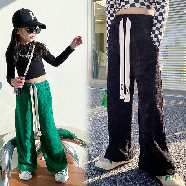2022 spring big girls checkerboard jacquard trousers children velvet wide-legged pants fashion old kids loose casual trouser q4670, Blue
2022 spring big girls checkerboard jacquard trousers children velvet wide-legged pants fashion old kids loose casual trouser q4670, Blue