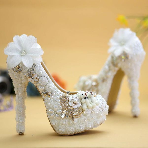 dress shoes 2021 vogue white lace flower and lovely bear platform prom party pumps wedding pearl high heel bride, Black
dress shoes 2021 vogue white lace flower and lovely bear platform prom party pumps wedding pearl high heel bride, Black