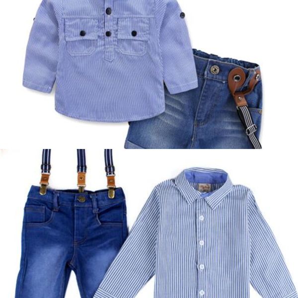 clothing sets kids boys set blue shirt+demin overalls 2pcs/set with pocket casual clothes c0225, White
clothing sets kids boys set blue shirt+demin overalls 2pcs/set with pocket casual clothes c0225, White