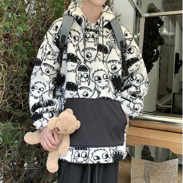 men's jackets autumn winter fleece jacket men lazy bf style warm casual coat korean oversize padded fashion streetwear clothing, Black;brown
men's jackets autumn winter fleece jacket men lazy bf style warm casual coat korean oversize padded fashion streetwear clothing, Black;brown