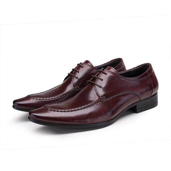 dress shoes men oxford genuine leather mark thread men's business zapatos de hombre vestir formal h29, Black
dress shoes men oxford genuine leather mark thread men's business zapatos de hombre vestir formal h29, Black