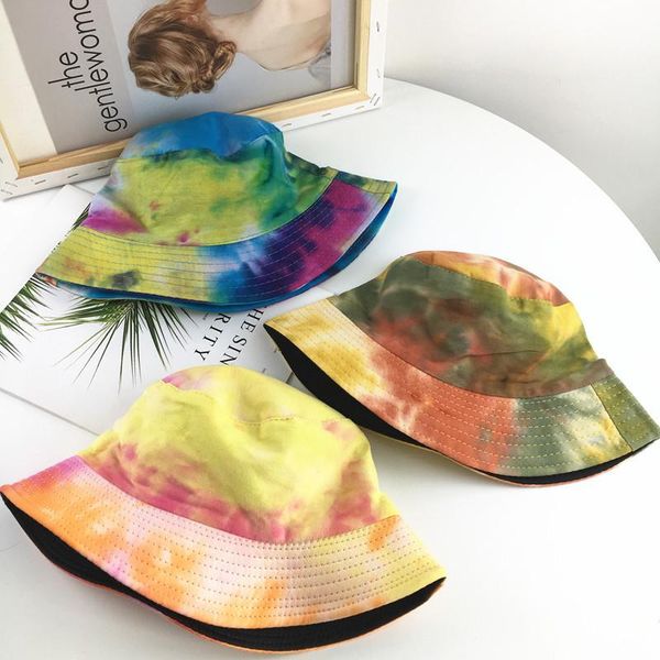 women men summer tie-dye cotton bucket cap gradient colored reversible hip hop wide brim sun protection fisherman hat hats, Blue;gray
women men summer tie-dye cotton bucket cap gradient colored reversible hip hop wide brim sun protection fisherman hat hats, Blue;gray