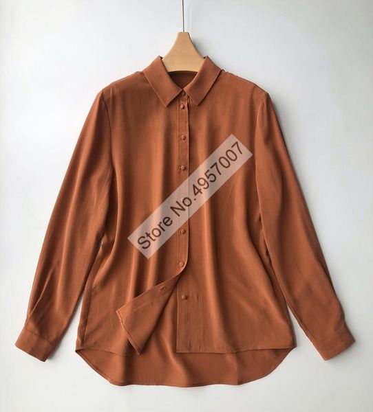 women's blouses & shirts ladies 100% silk long sleeve lapel solid color blouse shirt top, White
women's blouses & shirts ladies 100% silk long sleeve lapel solid color blouse shirt top, White