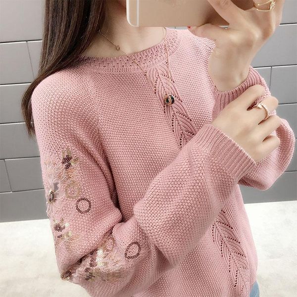 women's sweaters 2021 autumn sweater women embroidery knitted winter and pullover female tricot jersey jumper pull femme, White;black
women's sweaters 2021 autumn sweater women embroidery knitted winter and pullover female tricot jersey jumper pull femme, White;black