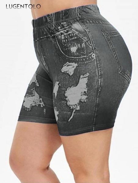 women's leggings women short legging summer denim print pocket sport fashion casual solid hole trend female lugentolo, Black
women's leggings women short legging summer denim print pocket sport fashion casual solid hole trend female lugentolo, Black