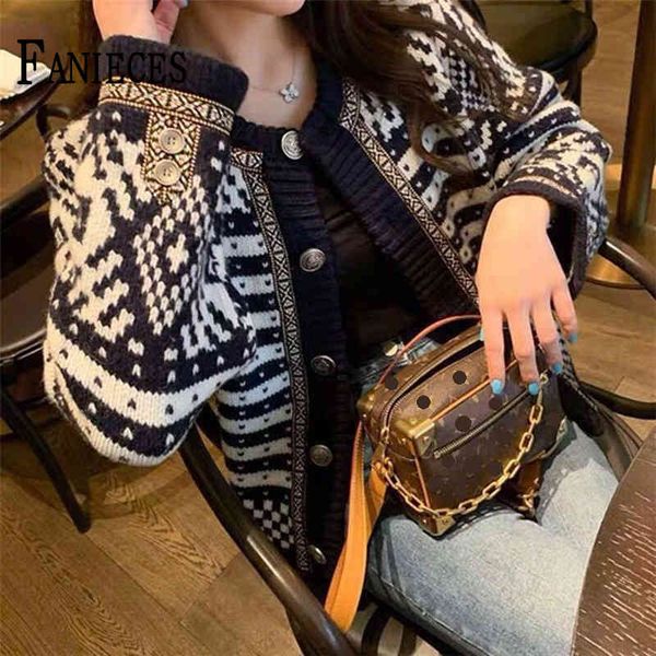 knitted sweater short jacket women autumn winter fashion retro long-sleeved cardigan jackets 210520, White
knitted sweater short jacket women autumn winter fashion retro long-sleeved cardigan jackets 210520, White