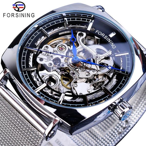 watches forsining fashion mechanical for men square automatic skeleton analog silver slim mesh steel band relojes hombre, Slivery;brown
watches forsining fashion mechanical for men square automatic skeleton analog silver slim mesh steel band relojes hombre, Slivery;brown