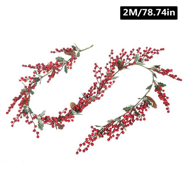 decorative flowers & wreaths 2m christmas pine cone cane rattan red fruit string garland carnival theme parties weddings decoration 
decorative flowers & wreaths 2m christmas pine cone cane rattan red fruit string garland carnival theme parties weddings decoration